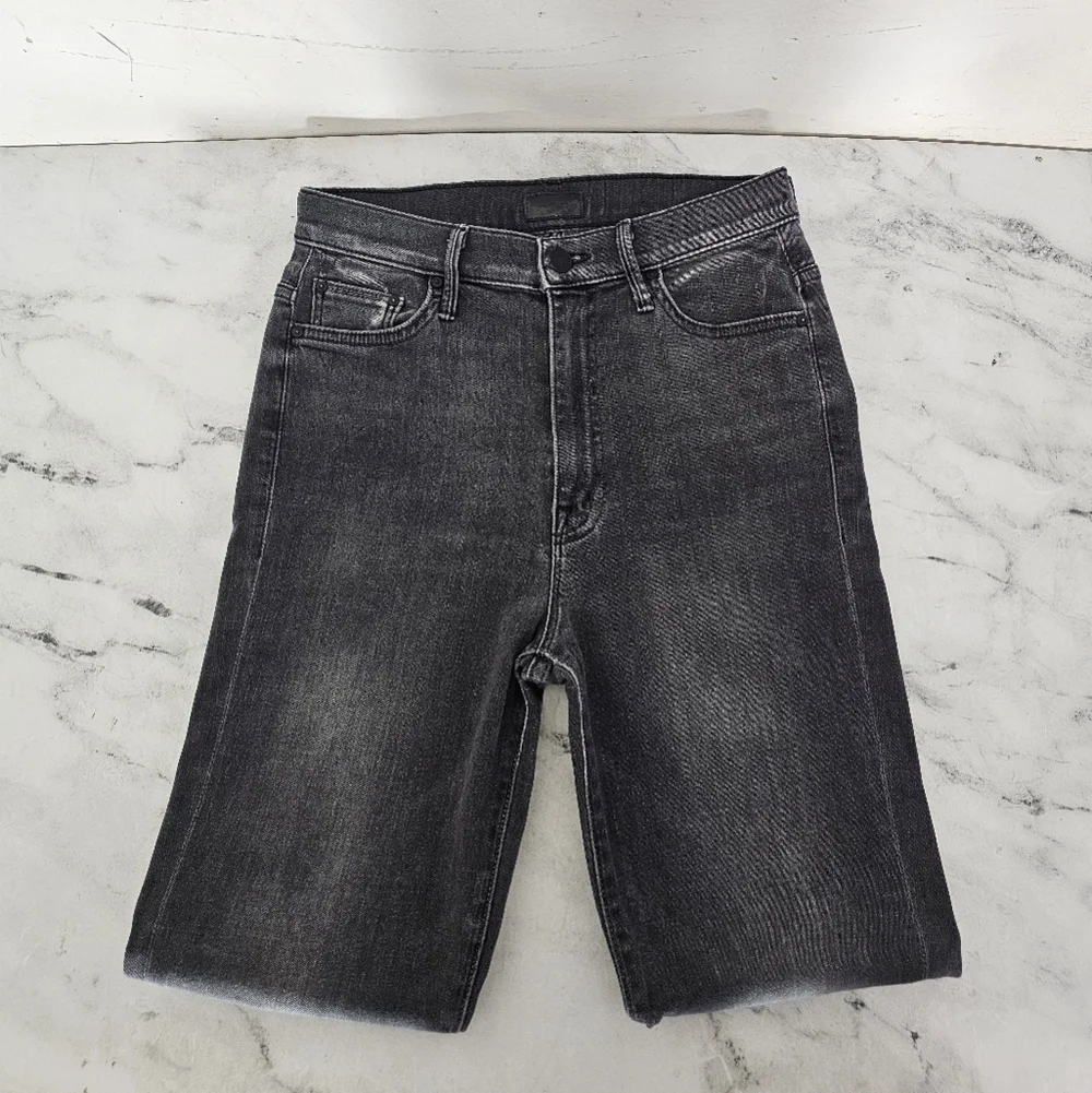 MOTHER The Swooner High Rise Skinny Ankle One Last Time Gray Jeans‎ 27 Preowned